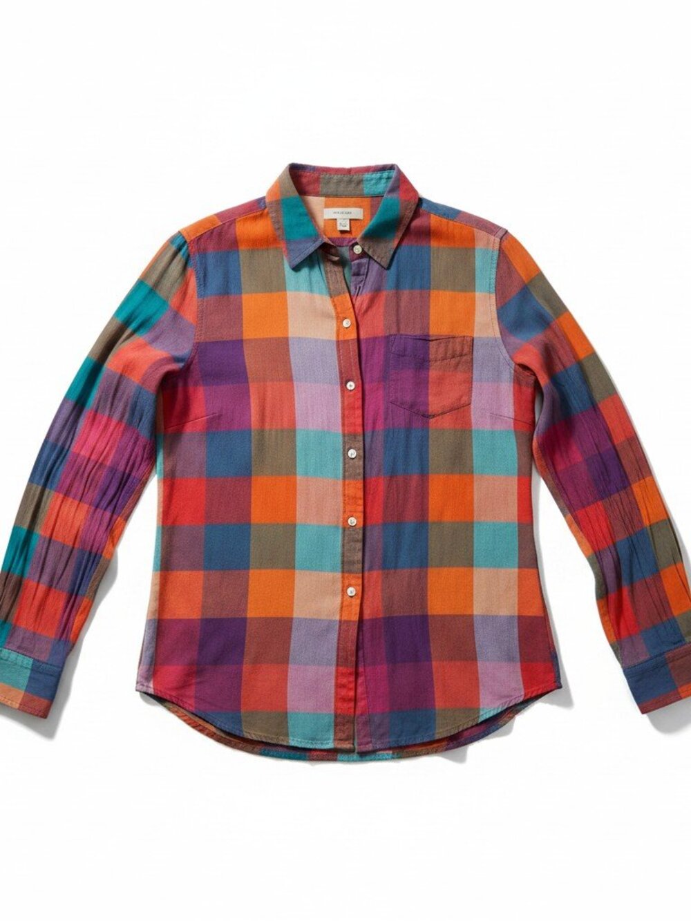 Old Navy Plaid Boyfriend Button Down Shirt - Size L